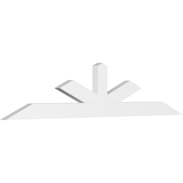 Ekena Millwork Saratoga Architectural Grade PVC Gable Bracket, 72"W x 15"H x 2"D x 4"F, 5/12 Pitch GBP072X15X0204SAR00 - main